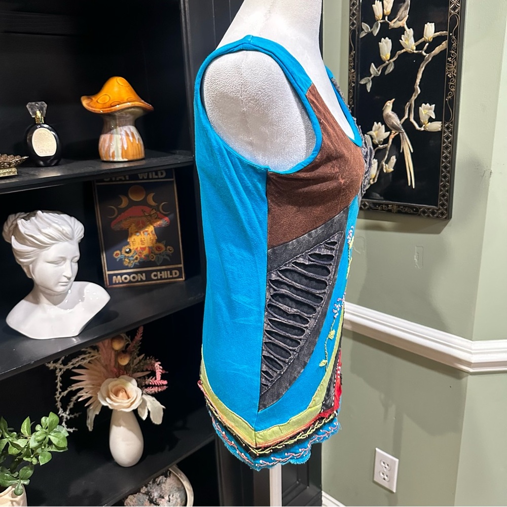 Rising International Patchwork Sleeveless Top Siz… - image 8